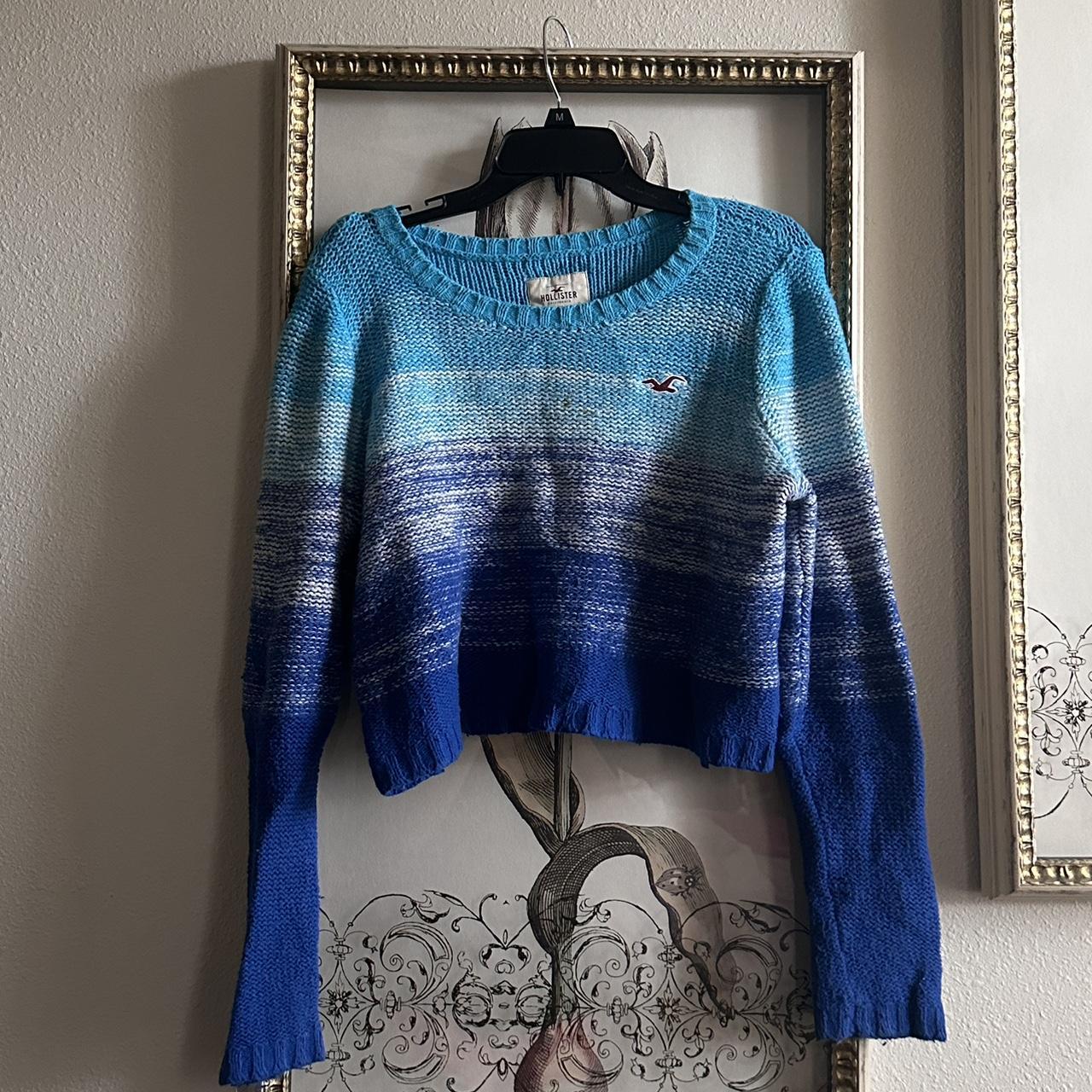 Hollister Ocean Beach Knitted CropTop Sweater Size... - Depop