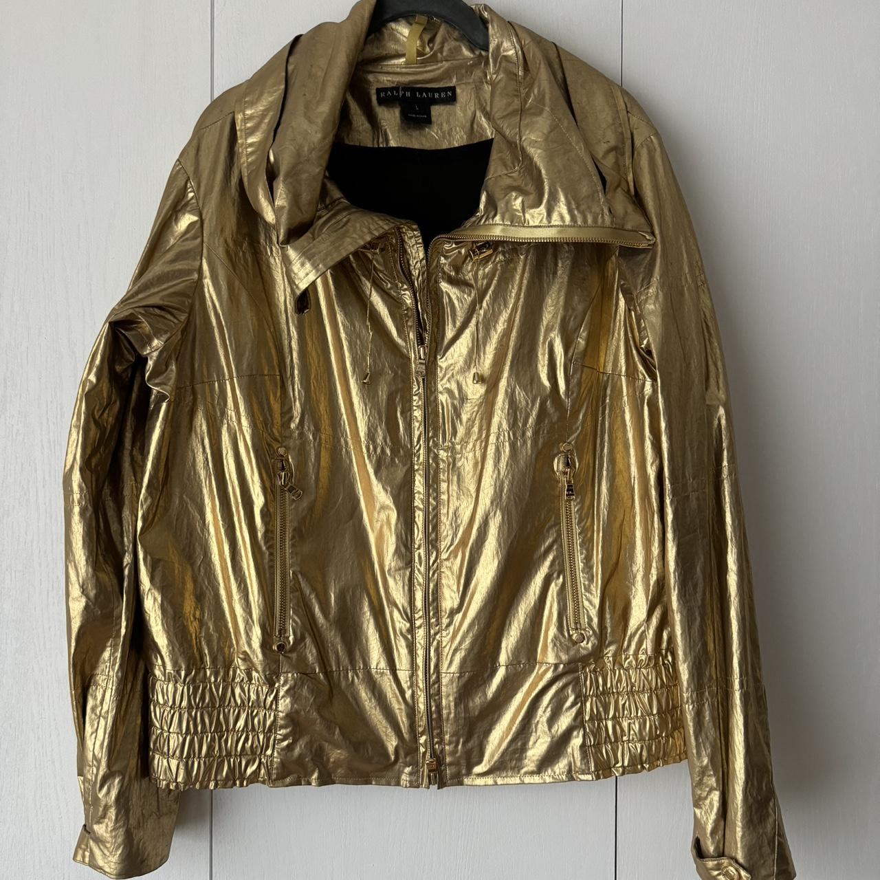 Ralph Lauren Black Label Gold Metallic Jacket In. Depop