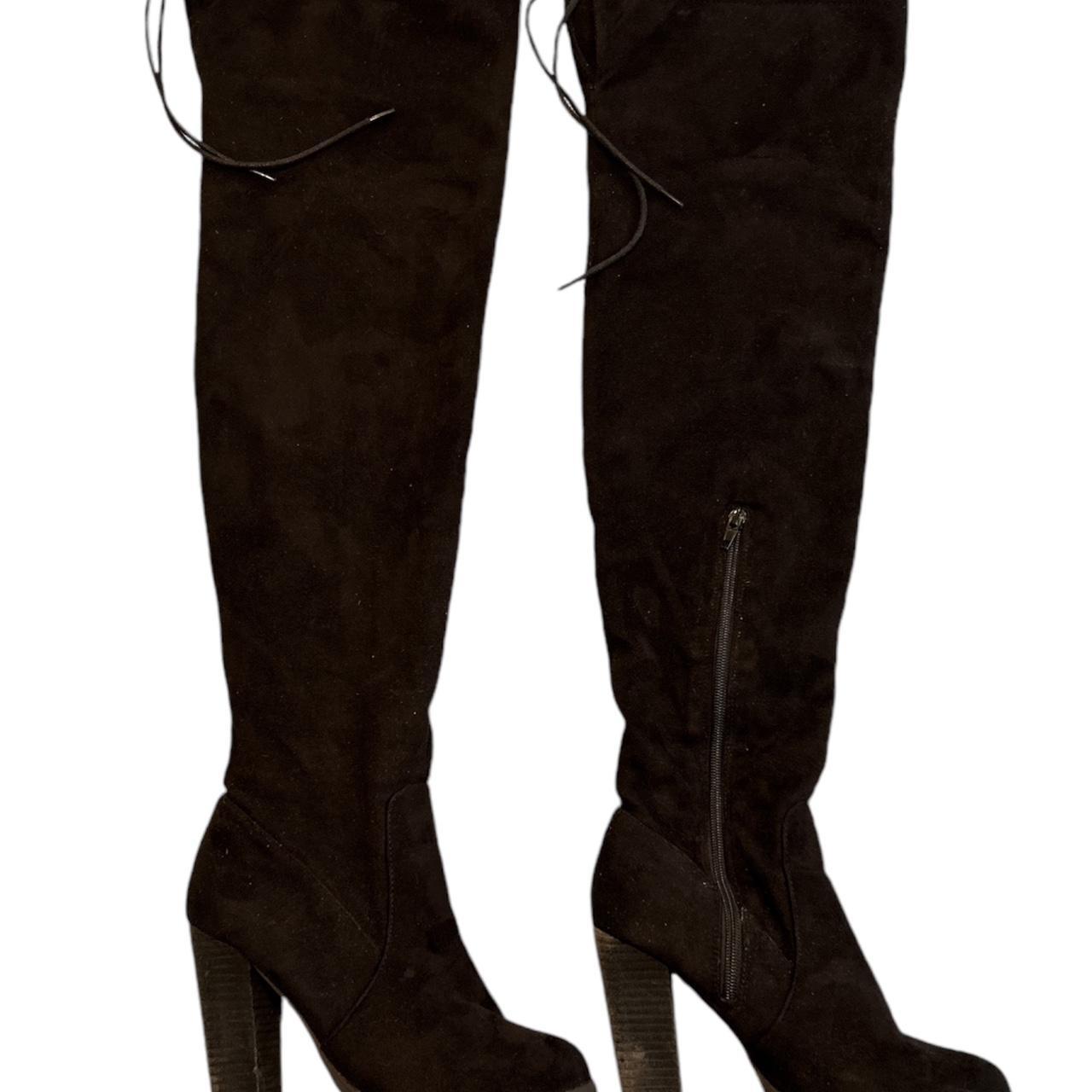 Black fashion knee high boots charlotte russe