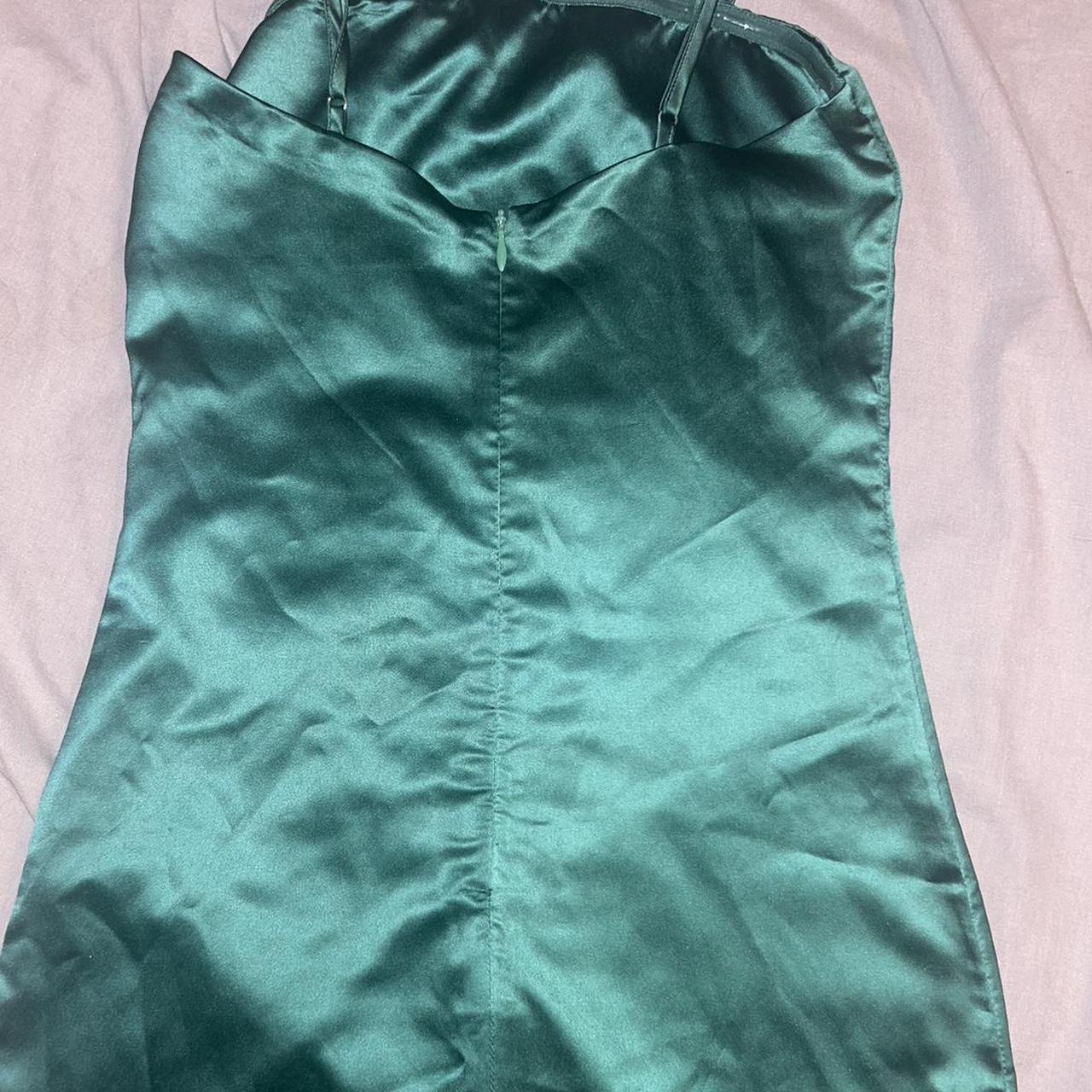 Green bodycon mini dress Size 6 Oh Polly dress - Depop