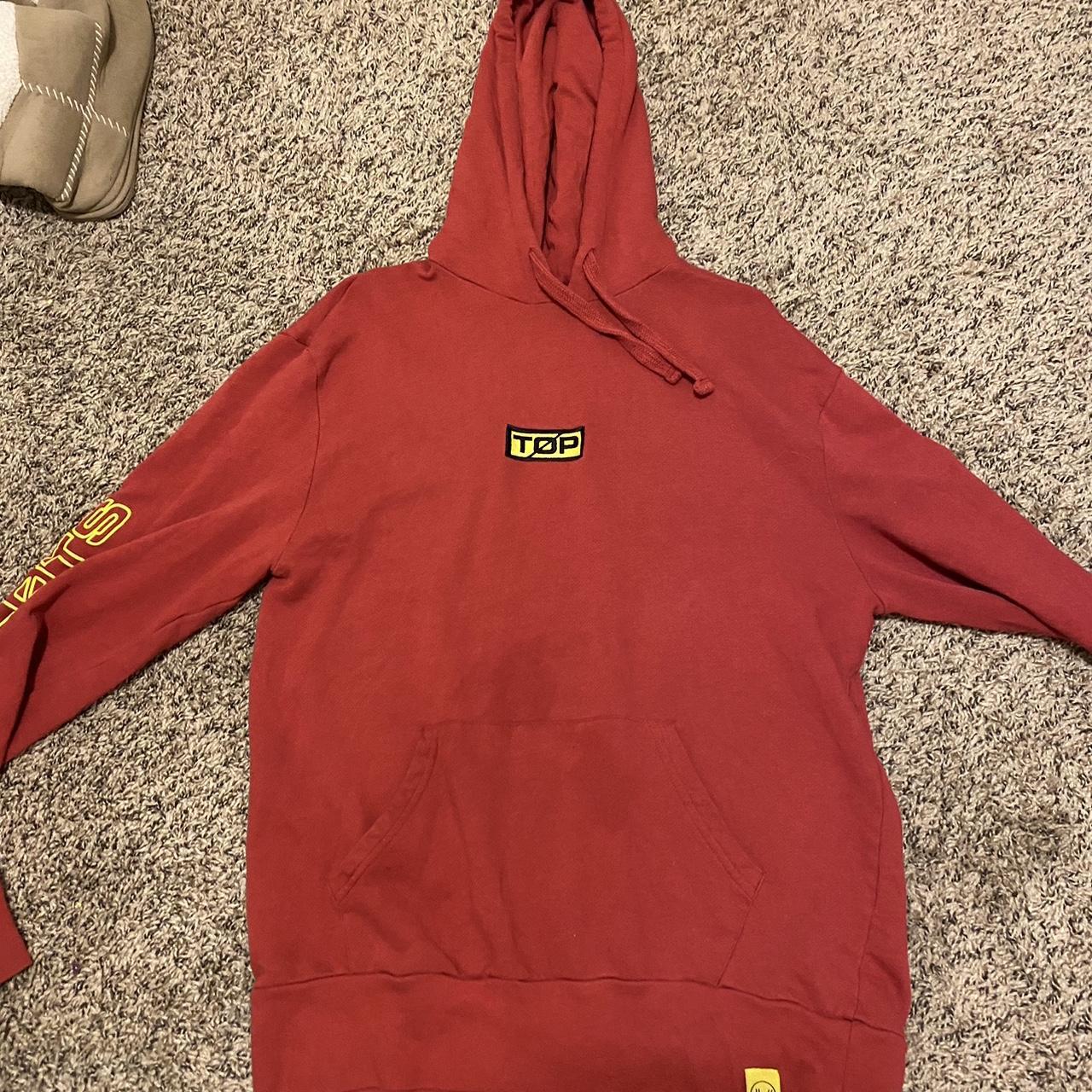 Twenty one pilots hoodie, red, size large, New!