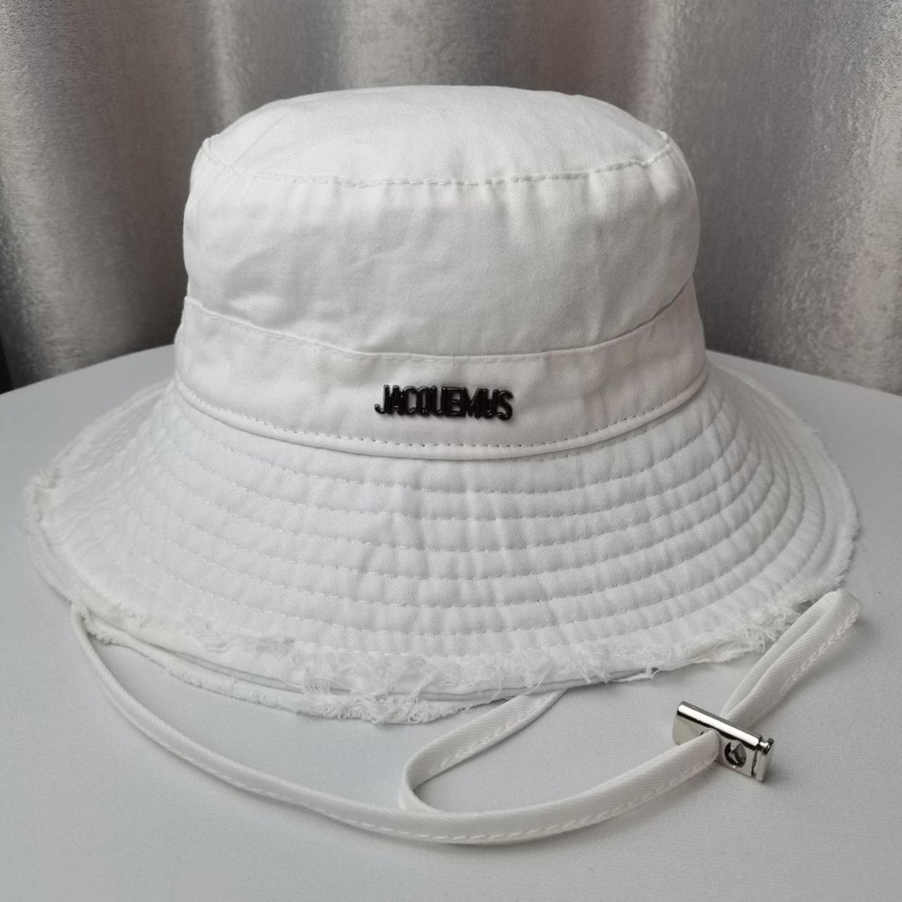 Jacquemus Bucket Hat White Brand new ，never worn  | Depop