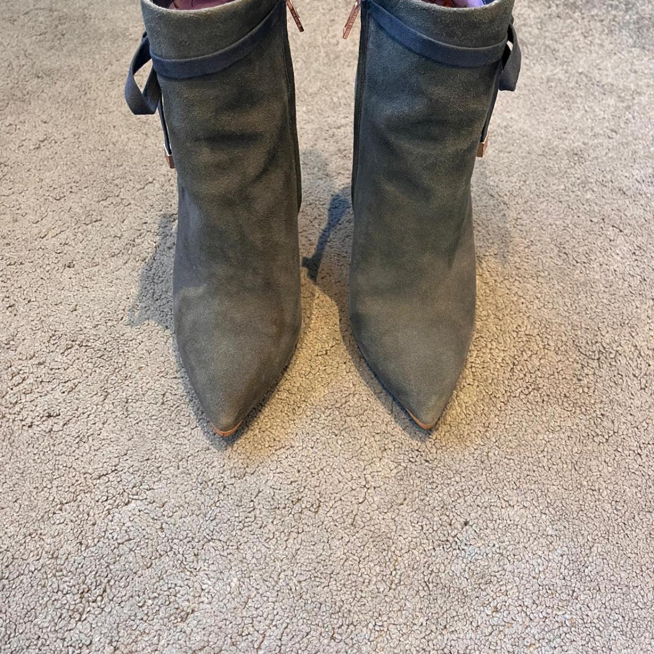 Ted Baker Gray Suede Boots Size 6