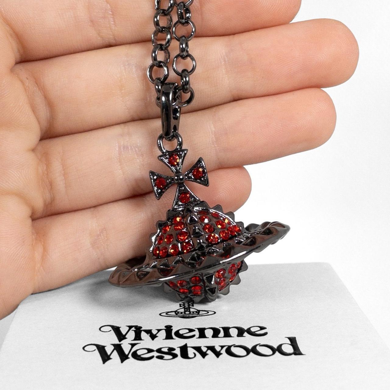 VW inspired Large Red Orb Necklace, Nana Anime, Red | Depop