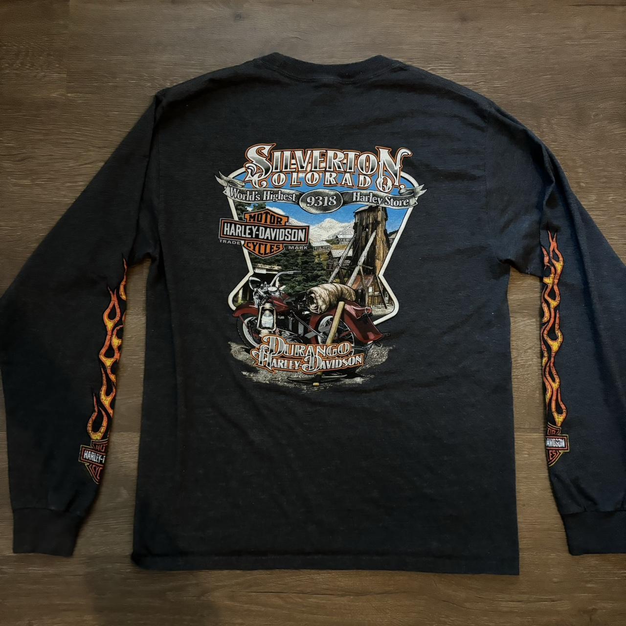 Vintage Y2K Harley Davidson shirt front and back... - Depop