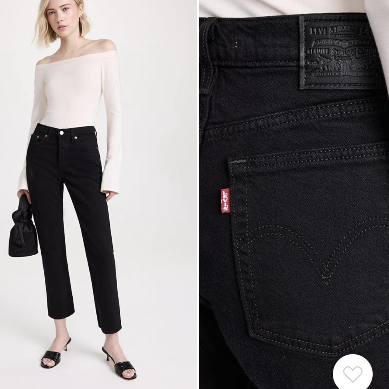 Black fashion wedgie levis