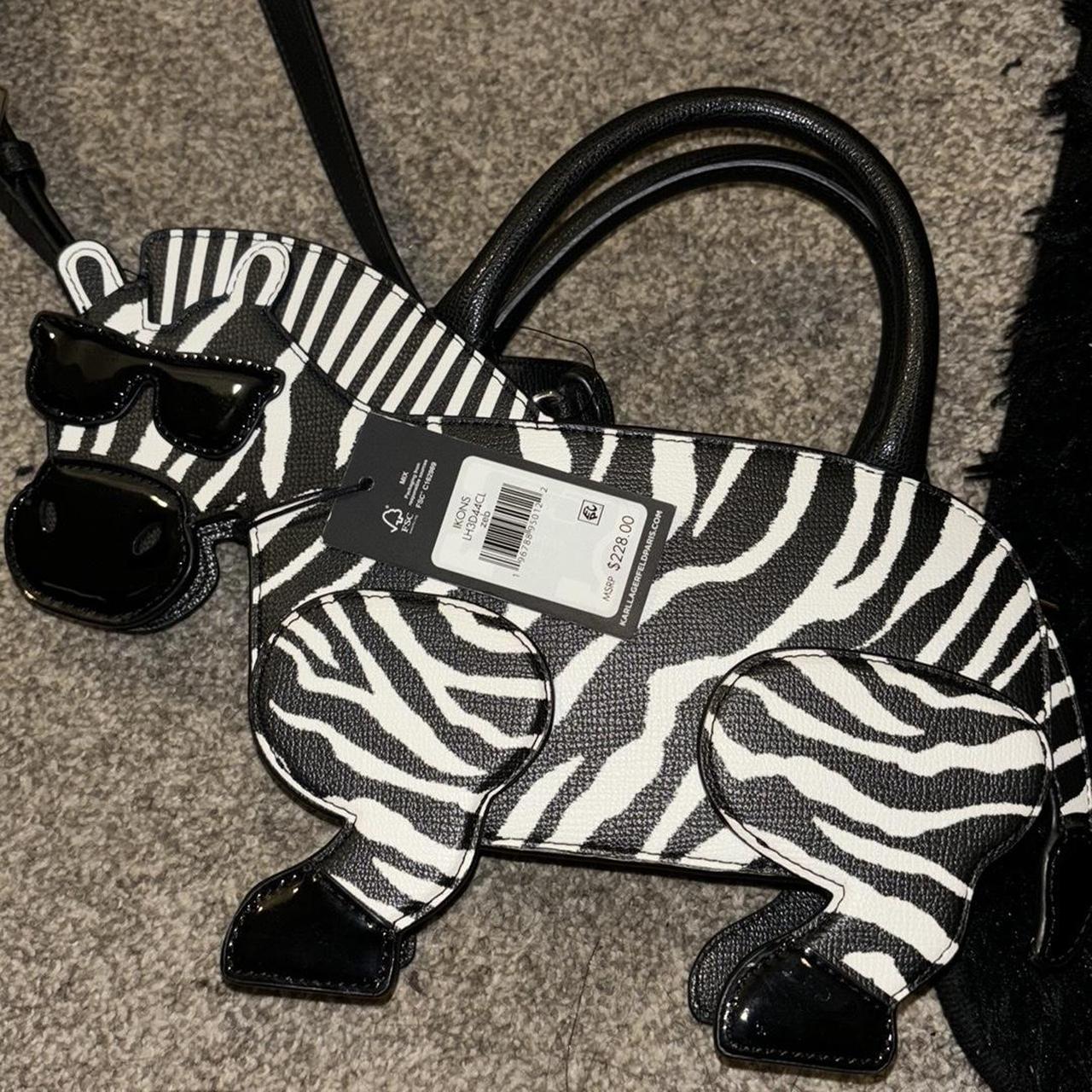 Karl Lagerfeld Zebra bag Zebra print bag with Depop