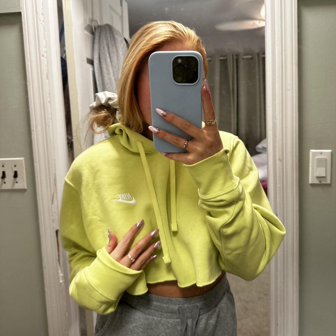 Lime green nike sweater online