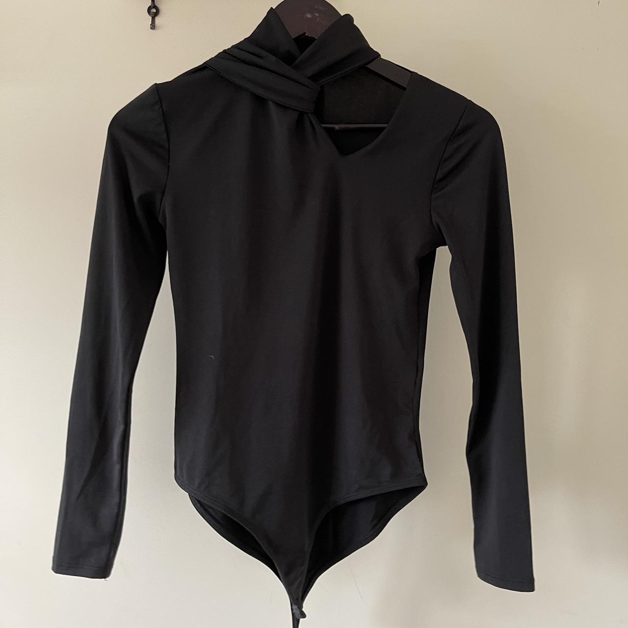 Zara Women's Black Bodysuit Depop