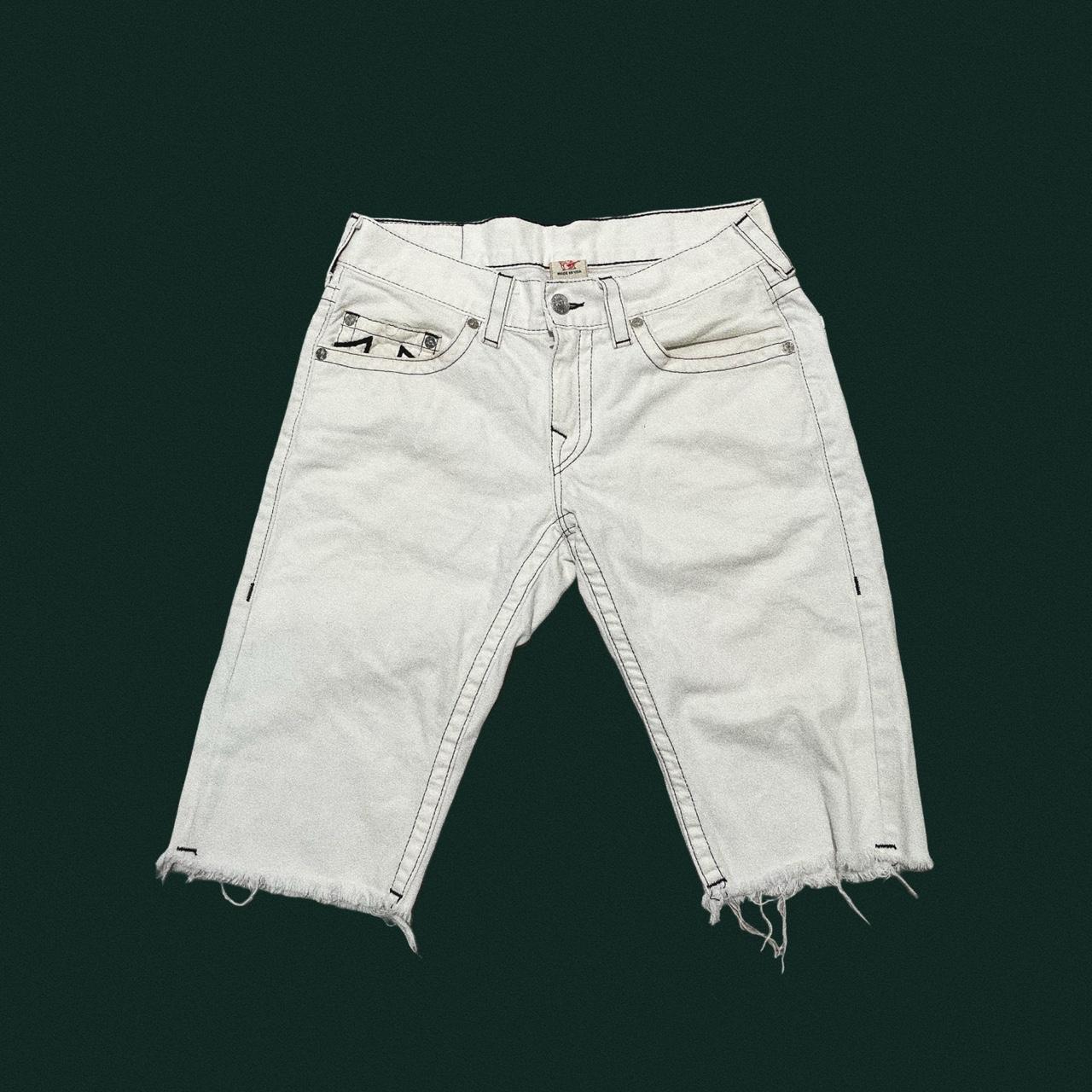 All white true religion shorts deals