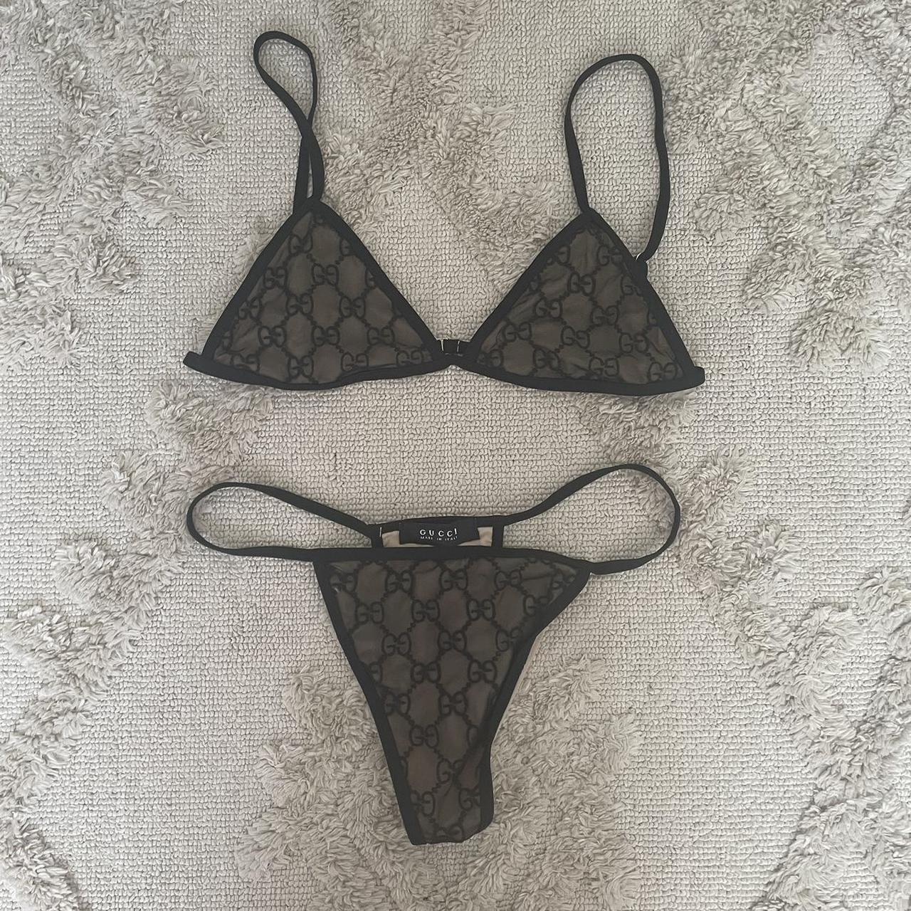 Pink gucci-bikini - Depop