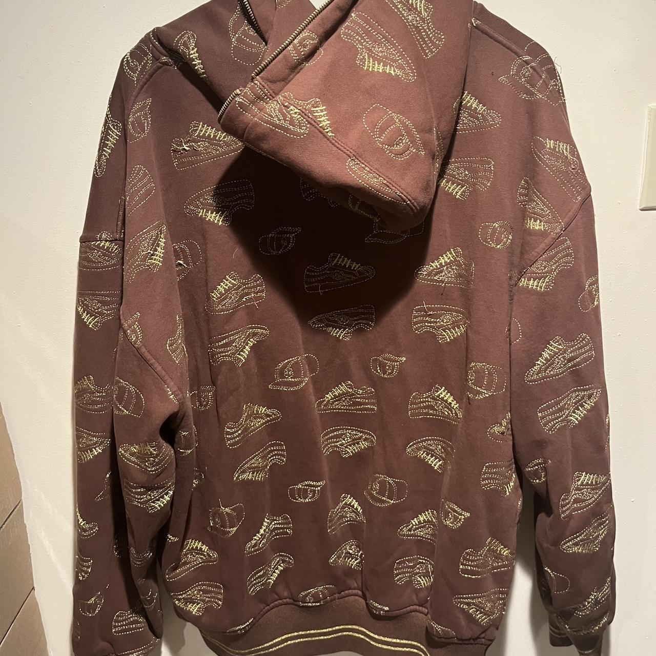 Crooked Ink zip up hoodie without the zipper it fell | Depop