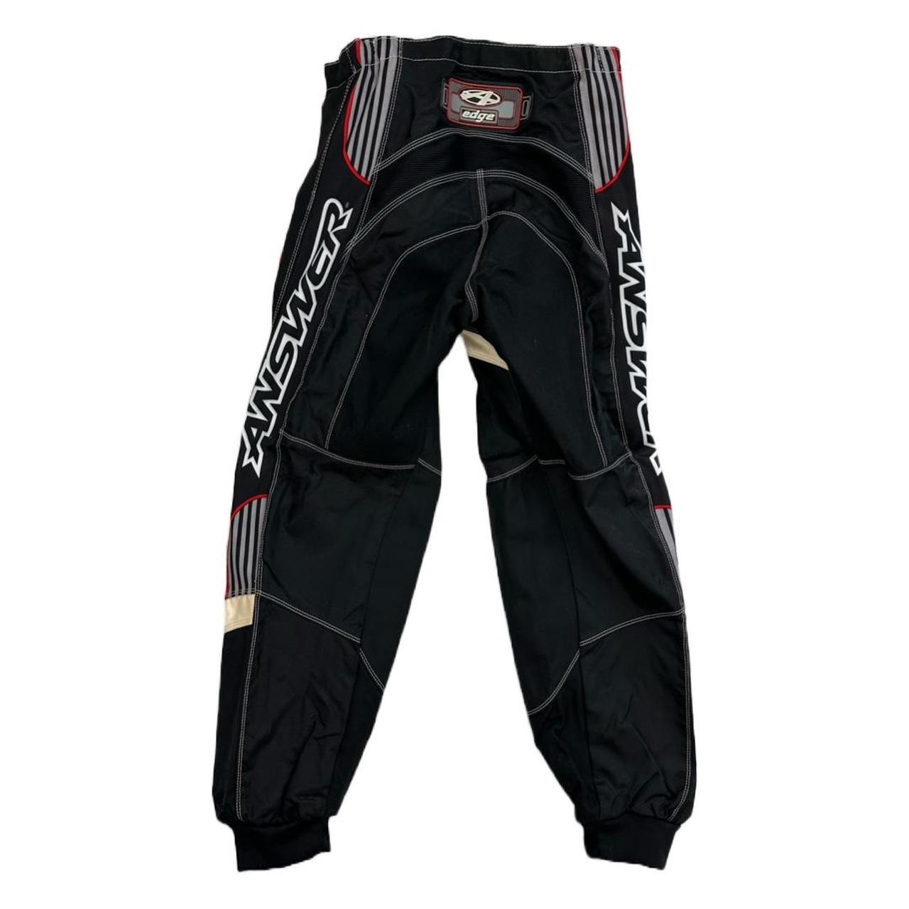 Y2k Black Padded Motocross Racing Biker Pants By... Depop