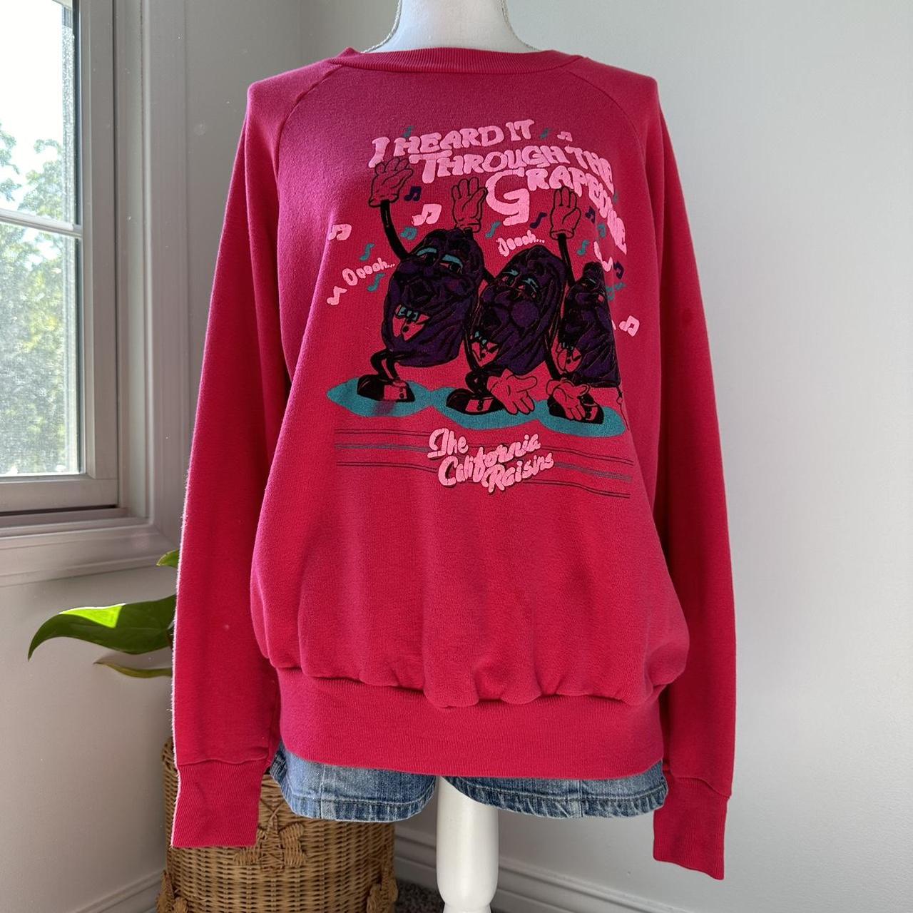 80s Hot Pink The California Raisins I Heard it... - Depop
