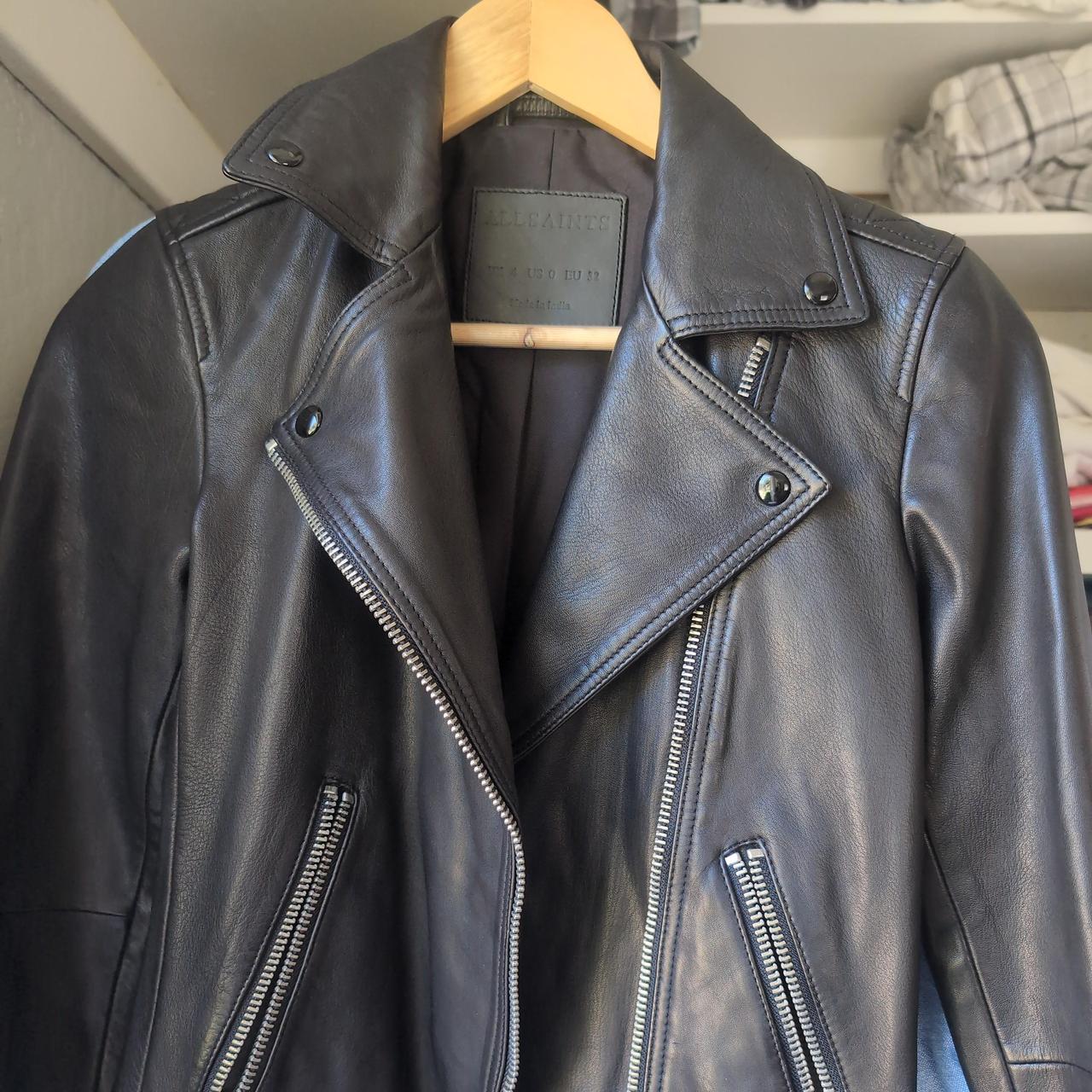 All Saints Leather Jacket Size 0 AllSaints Genuine. Depop