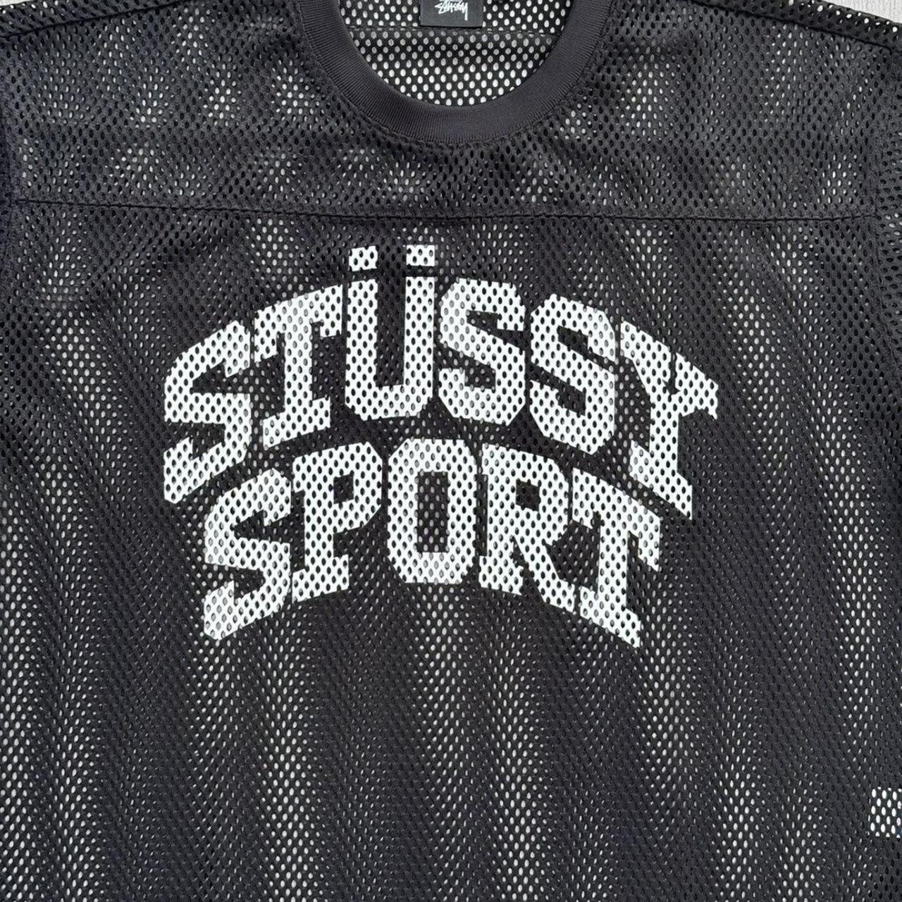 Stussy Cropped Mesh Logo Football Jersey SU24 MAKE | Depop
