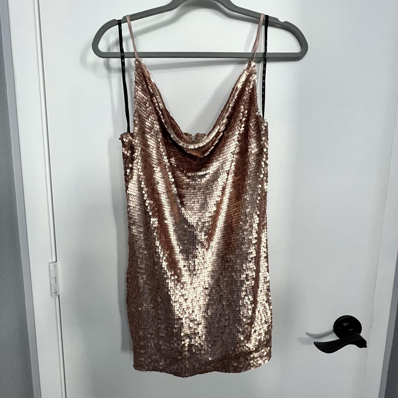 Missguided rose gold dress sale