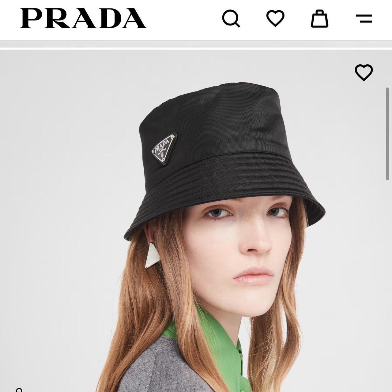 Prada black bucket hat hotsell