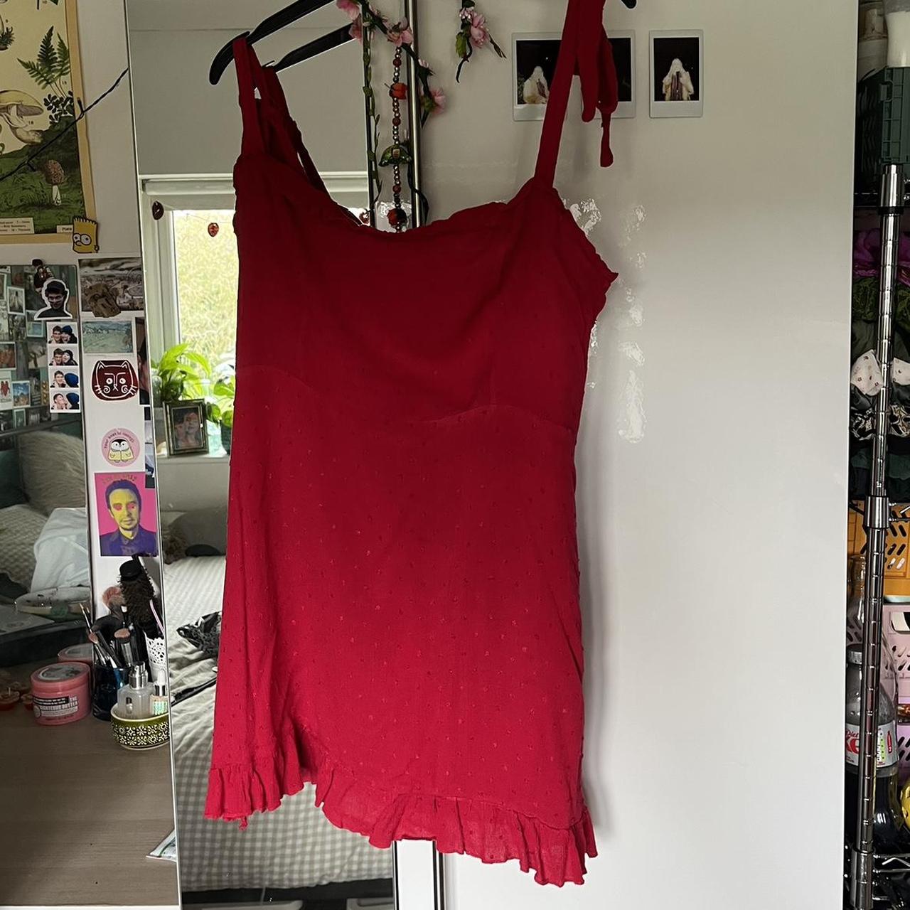 Nasty Gal lovely red dress - size 12 - tie straps... - Depop