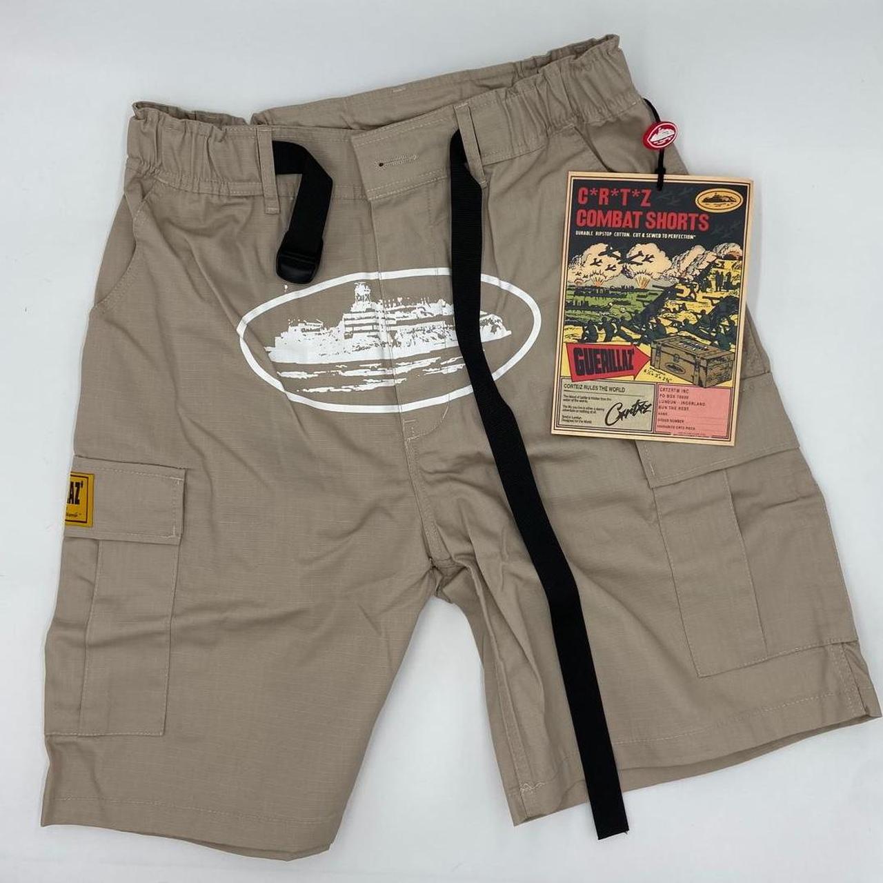 Corteiz grey and white cargo shorts | Depop Corteiz grey and white cargo shorts | Depop