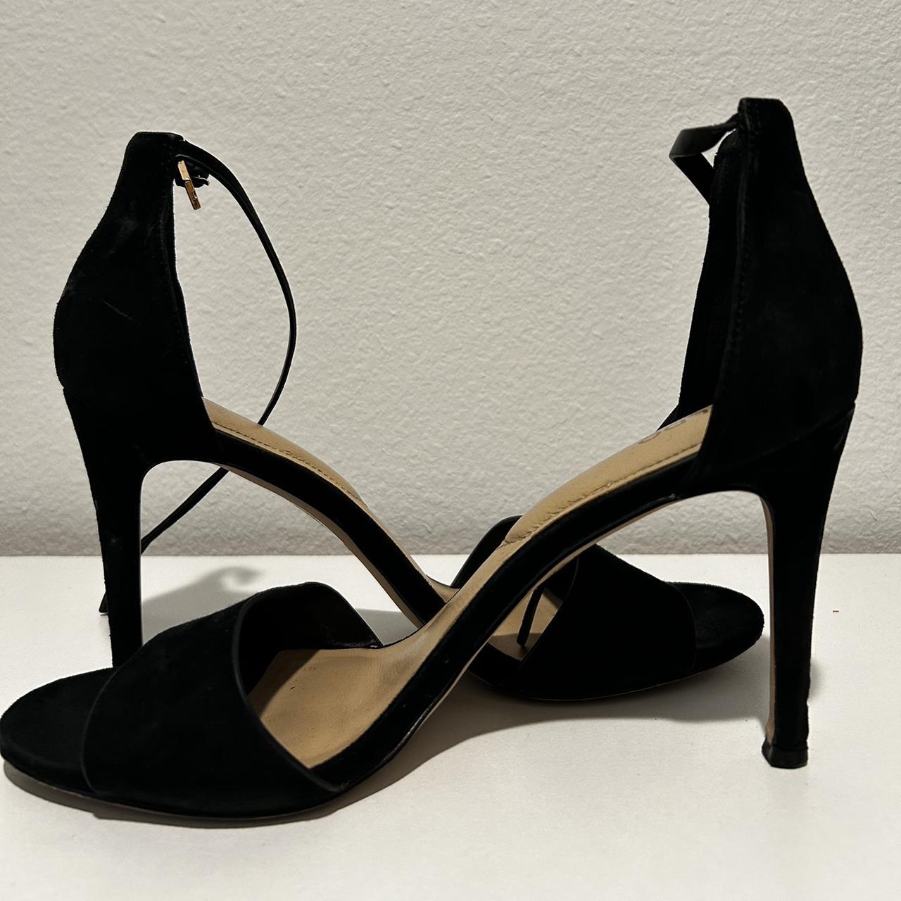 Black suede ALDO heels with a 4 inch heel Women s. Depop