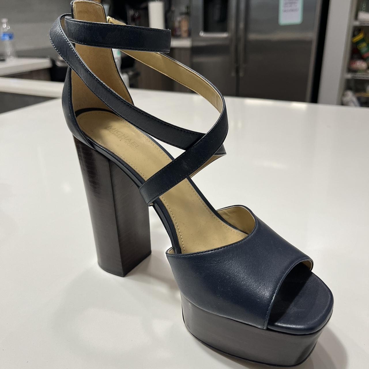 Michael kors high heels navy deals