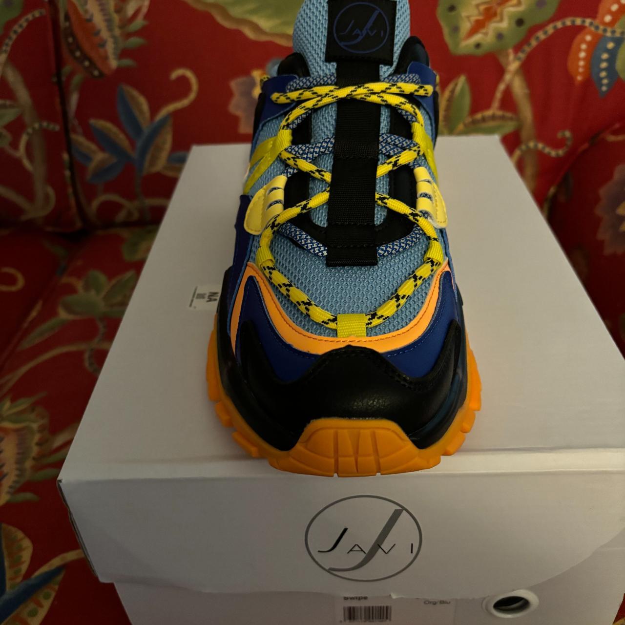 Javi Swipe Org/Blue Athletic men's shoes Sz 8 - Depop