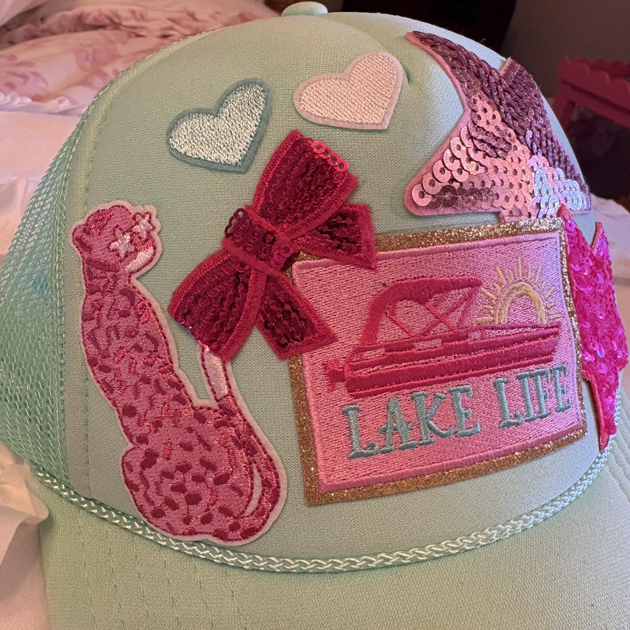 Women's Hat - Green/Multi – custom patchwork hat … - image 2