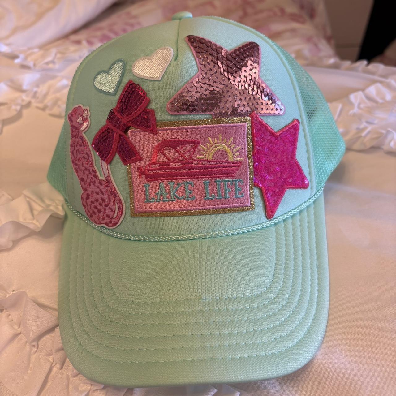 Women's Hat - Green/Multi – custom patchwork hat … - image 1