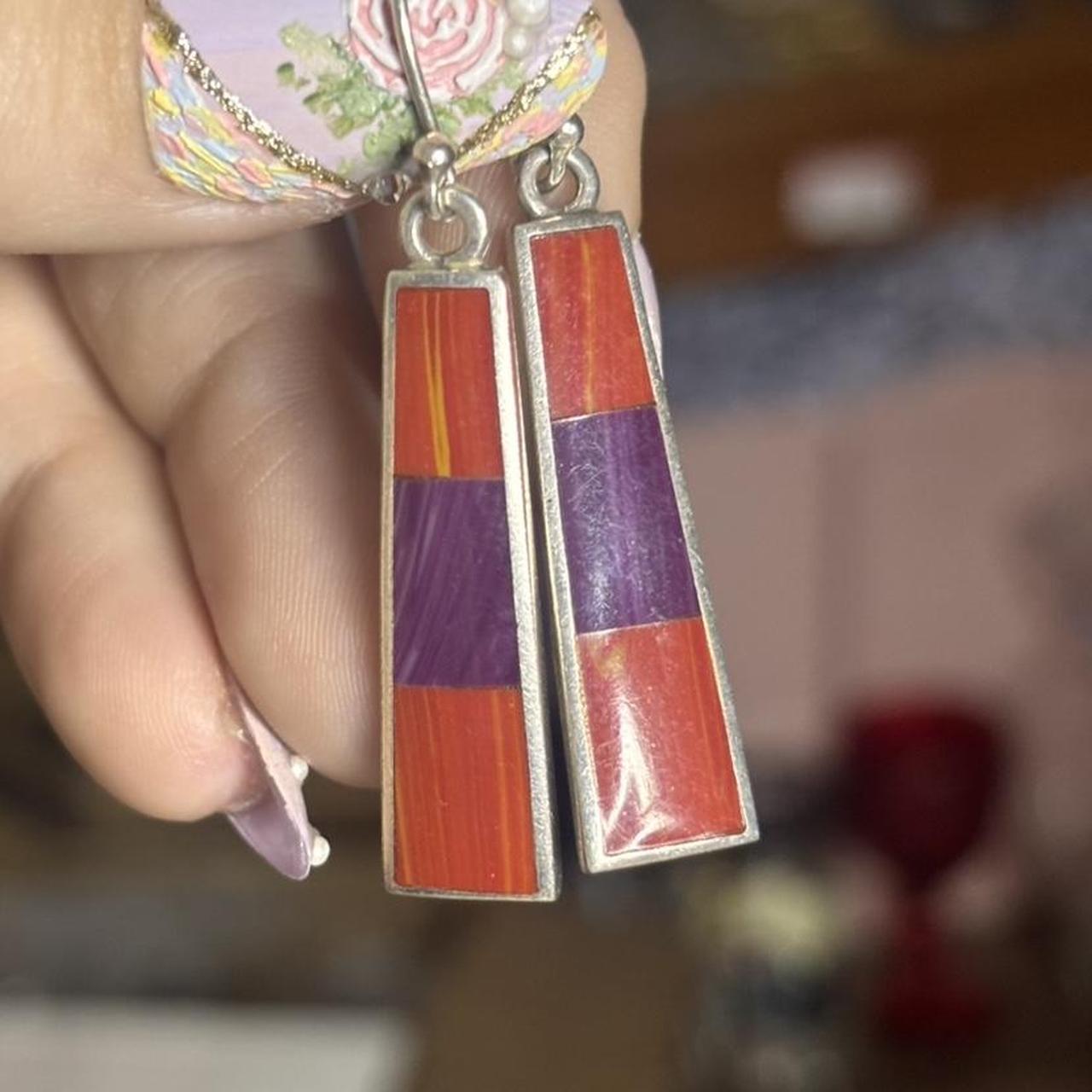 Native Women's Earrings - Multi/Red – Native Amer… - image 1