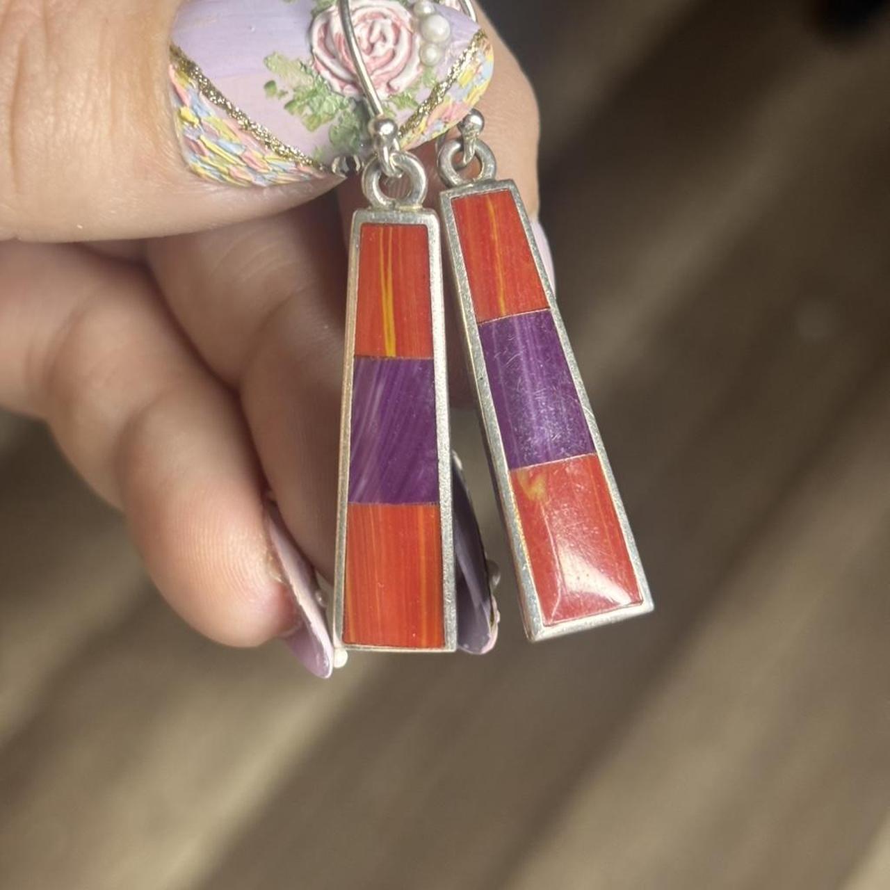 Native Women's Earrings - Multi/Red – Native Amer… - image 4