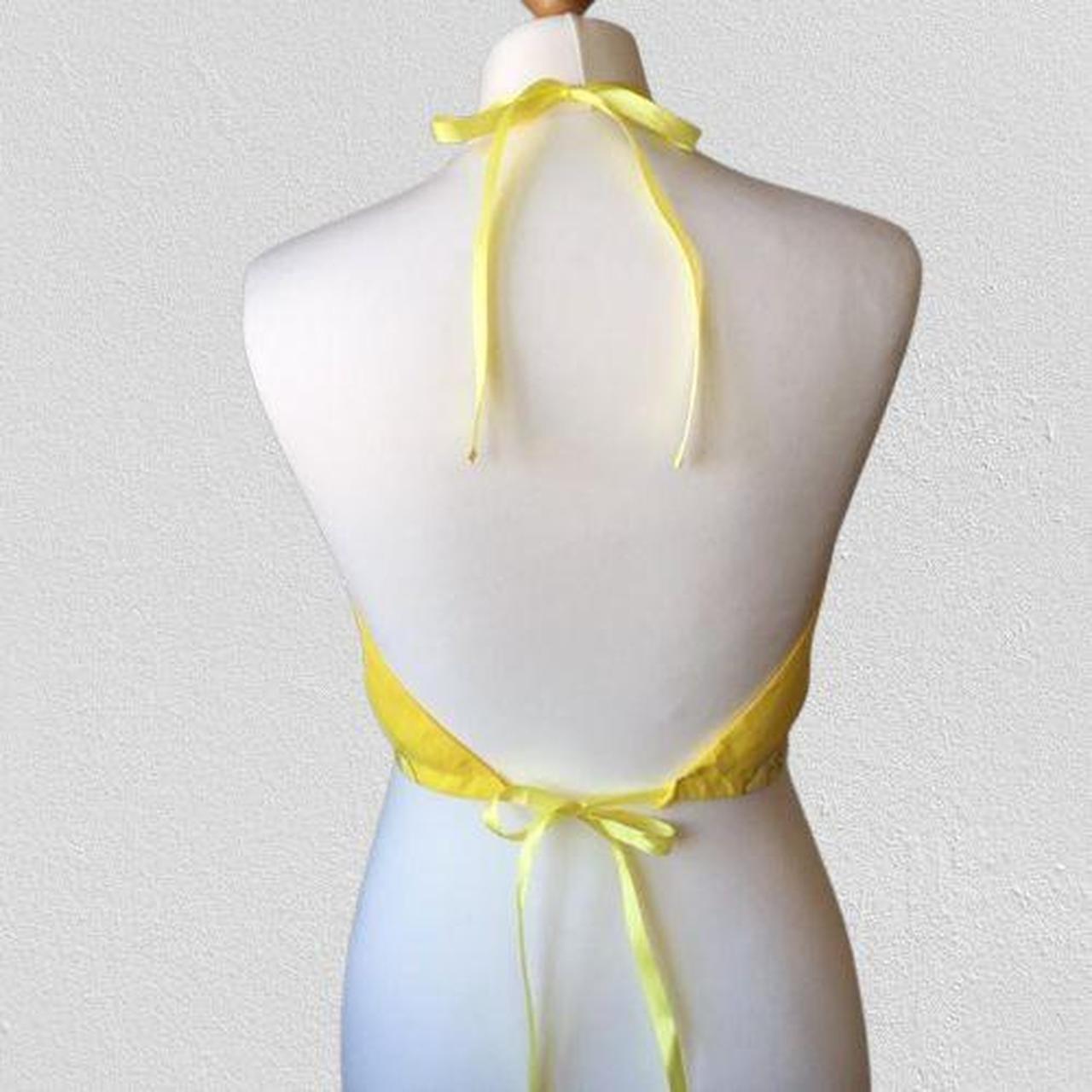 Handmade NEW yellow bandana halter neck crop top.... - Depop