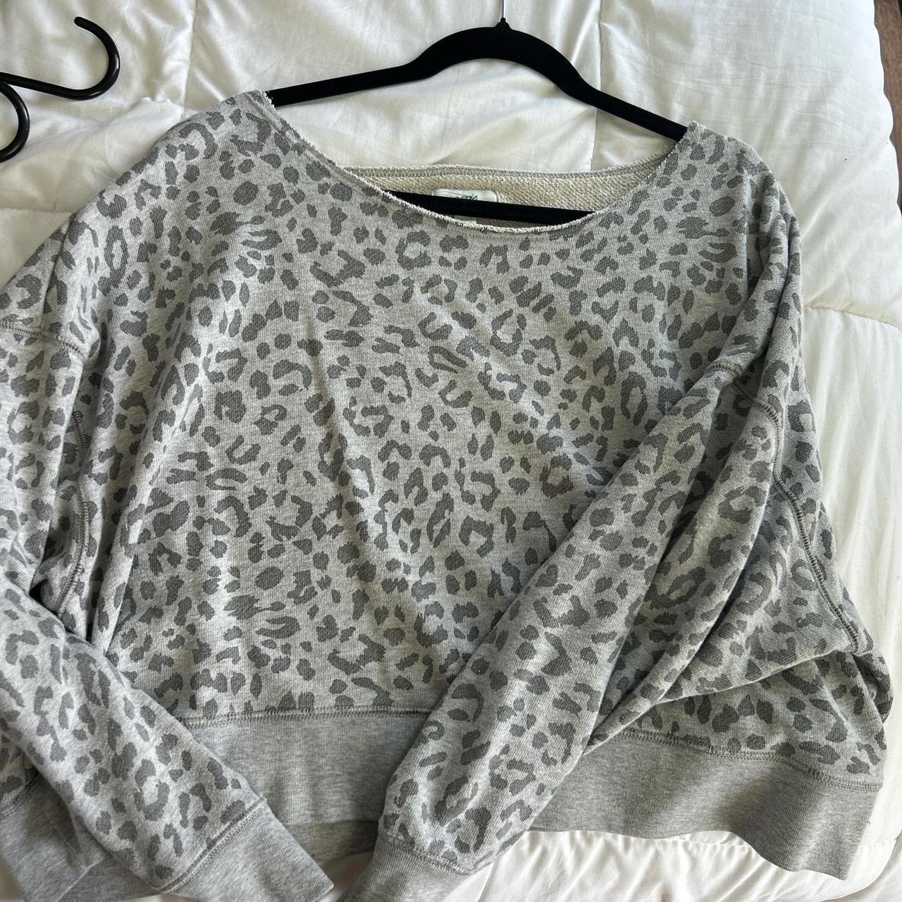 Aerie cheetah sweatshirt hotsell