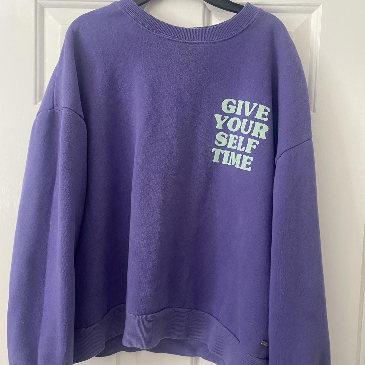 Pull and bear lilac flowerery sweatshirt