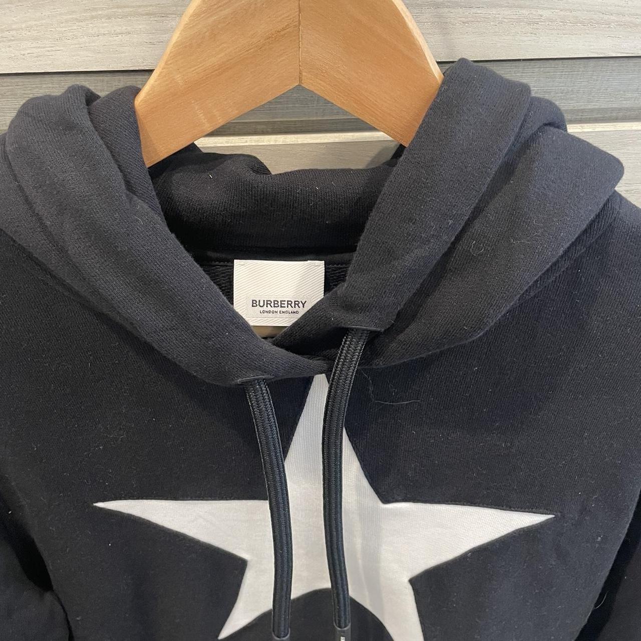 Burberry Black and white star hoodie | Depop