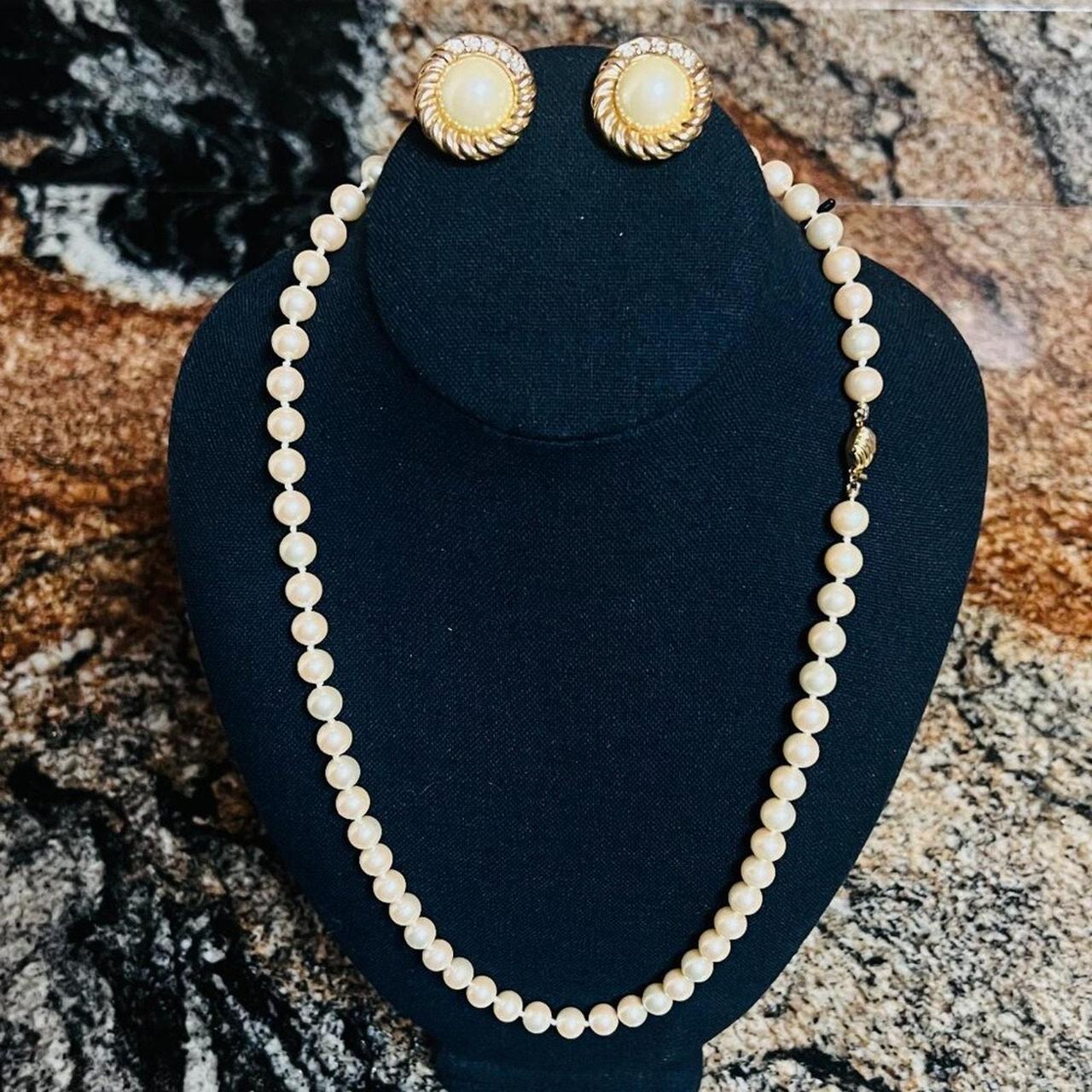 Marvella Faux Pearl Necklace and Earrings