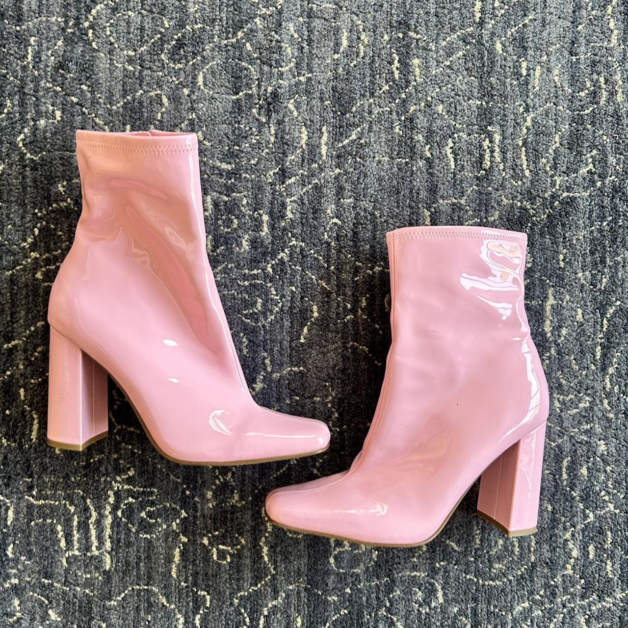 Steve Madden plastic pink booties Depop