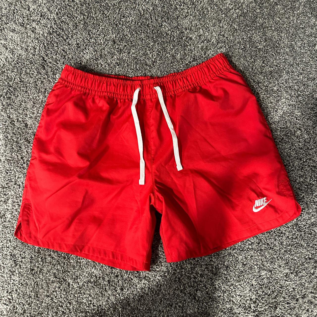 mens red nike shorts