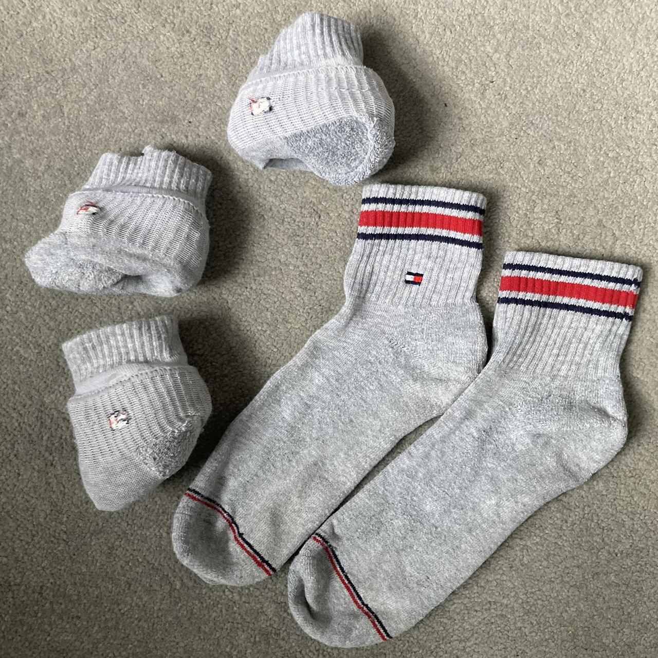 4 x Grey Tommy Hilfiger Quarter Ankle socks Size UK... Depop