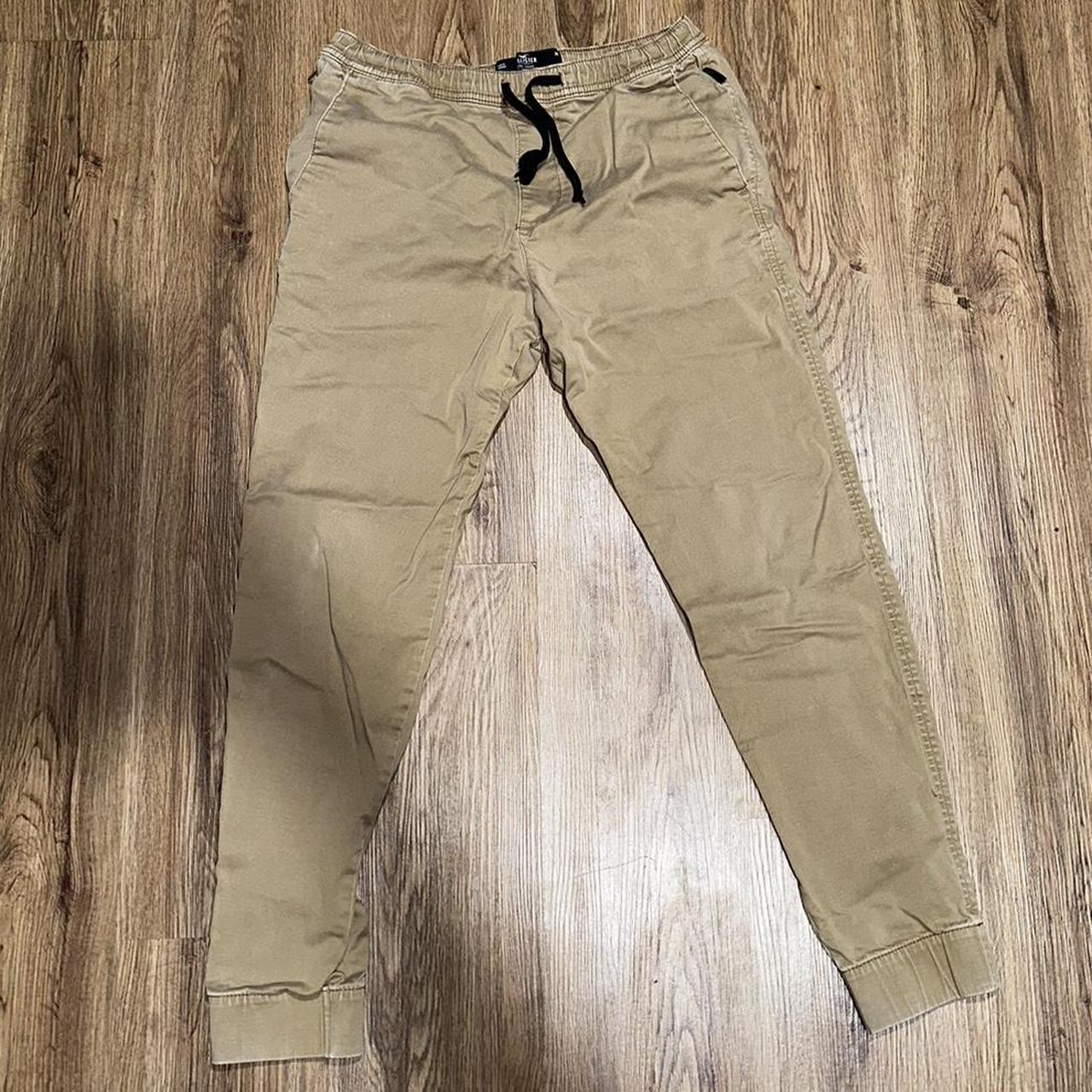 Hollister khaki joggers online