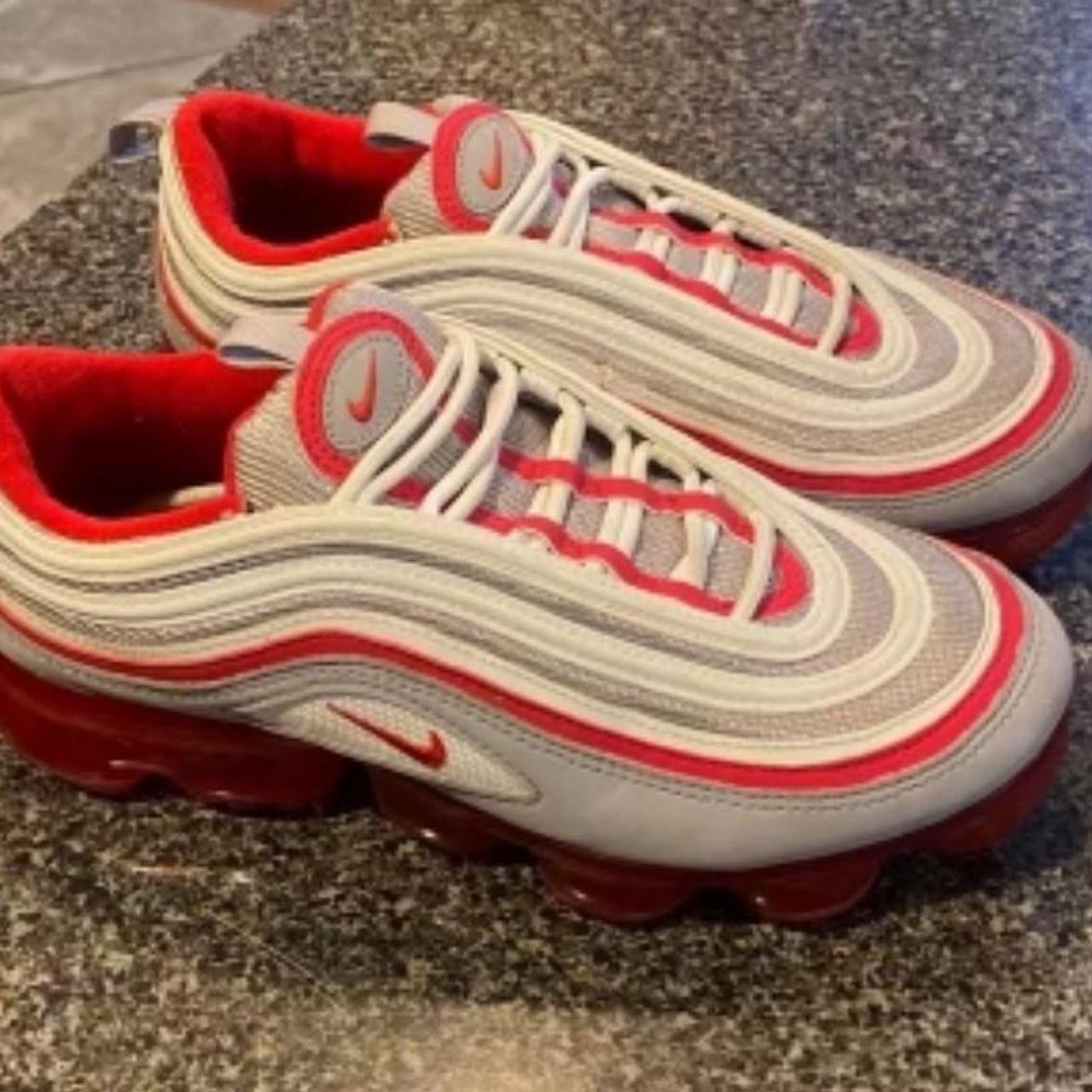 Nike air vapormax 97 atmosphere grey university red best sale