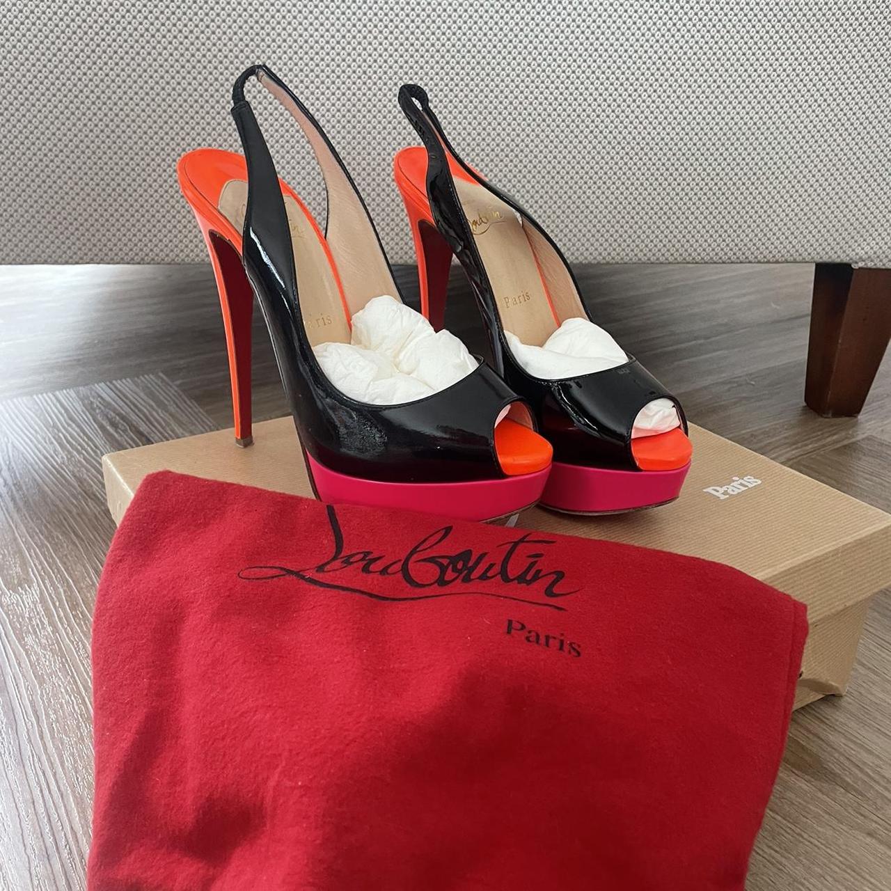 Christian louboutin platform heels worn twice in. Depop