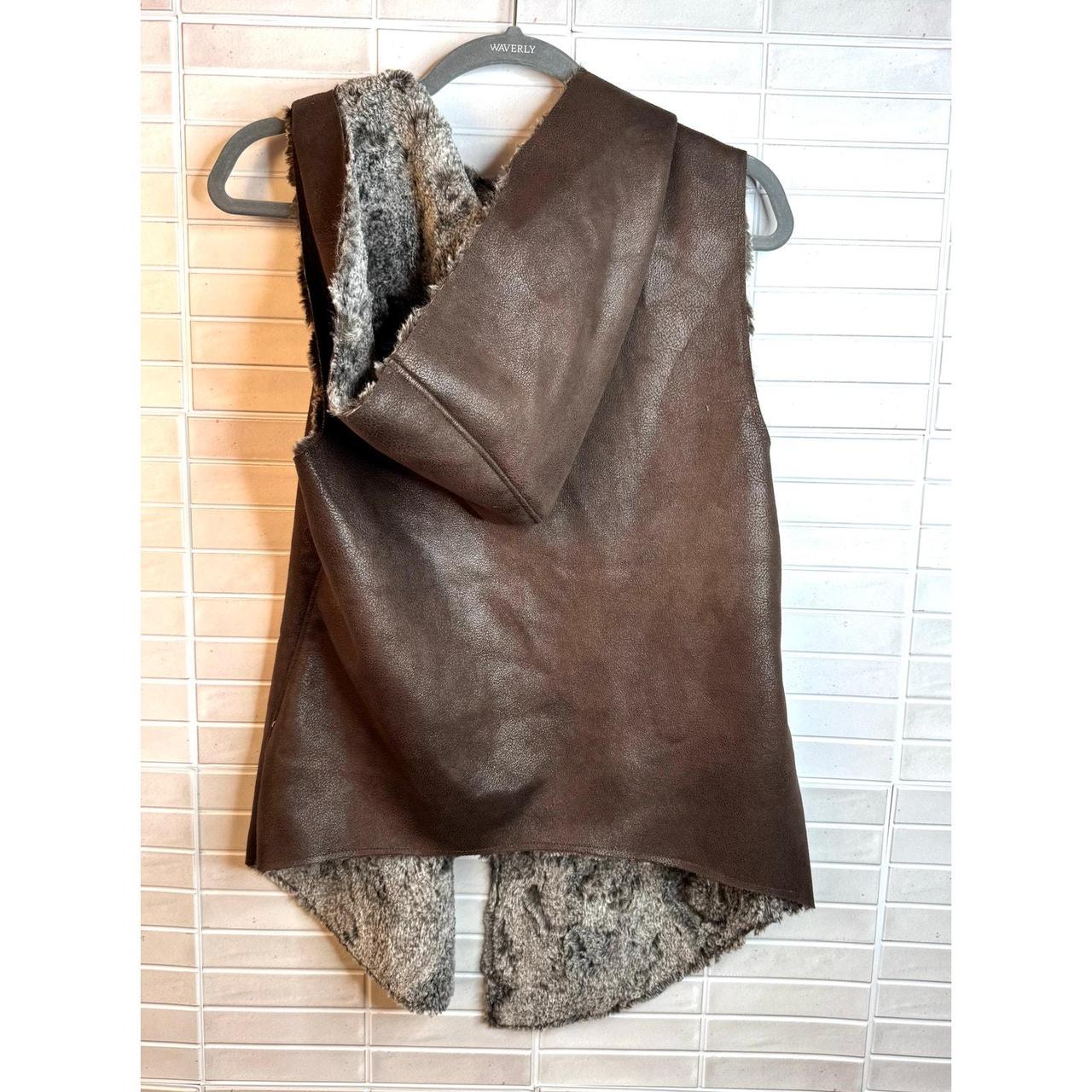 Preloved Women's Polyester Jacket - Brown/Grey - … - image 3
