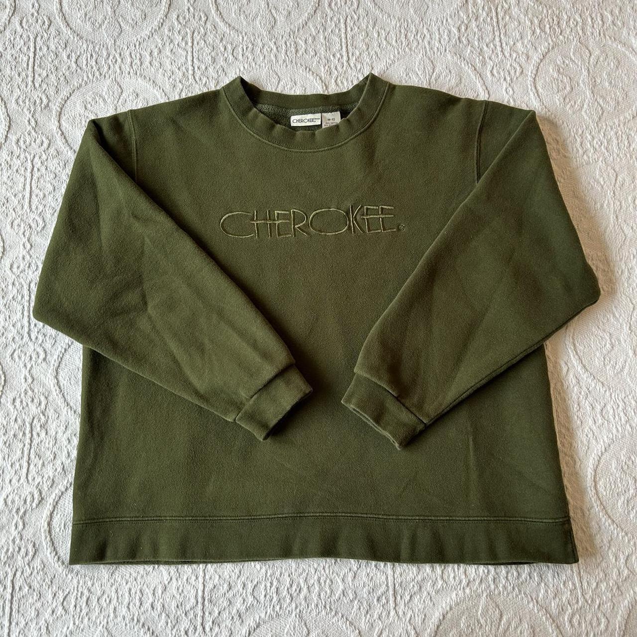 Cherokee Women's Khaki and Green Sweatshirt