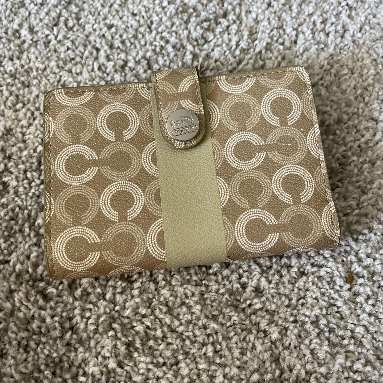 Vintage Coach Leather Logo Wallet Tan &... - Depop