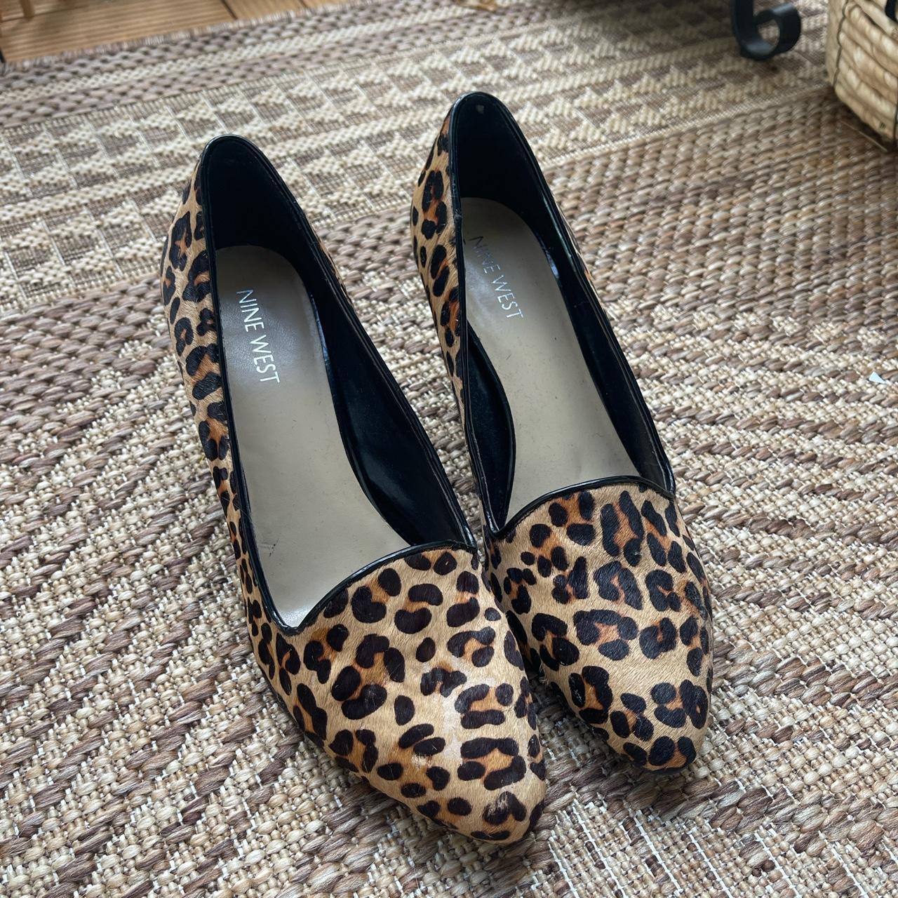 Leopard kitten on sale heels nine west