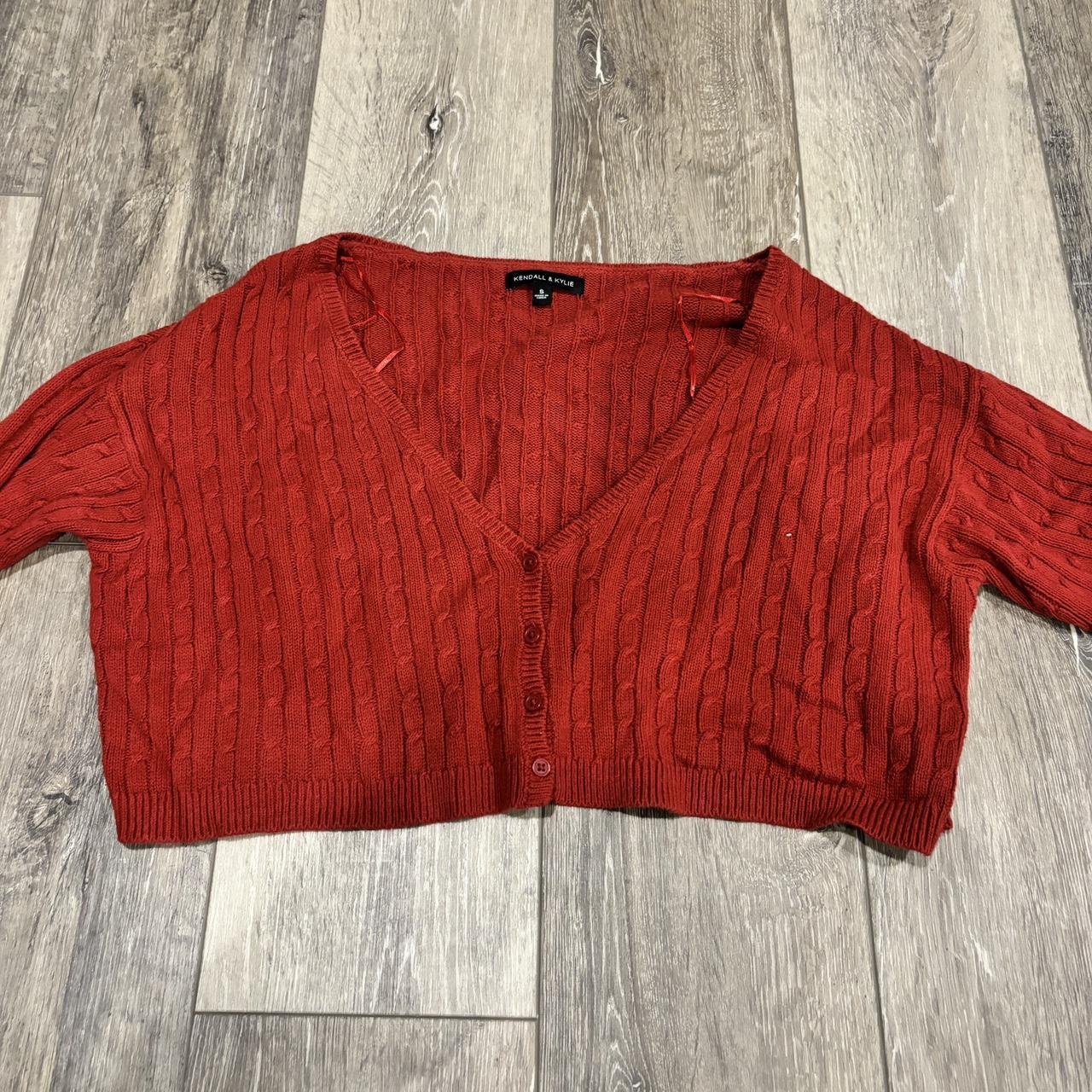 Pacsun red cropped cardigan #pacsun, #lahearts