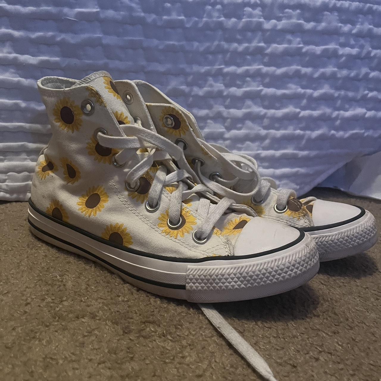 Sunflower converse high tops on sale