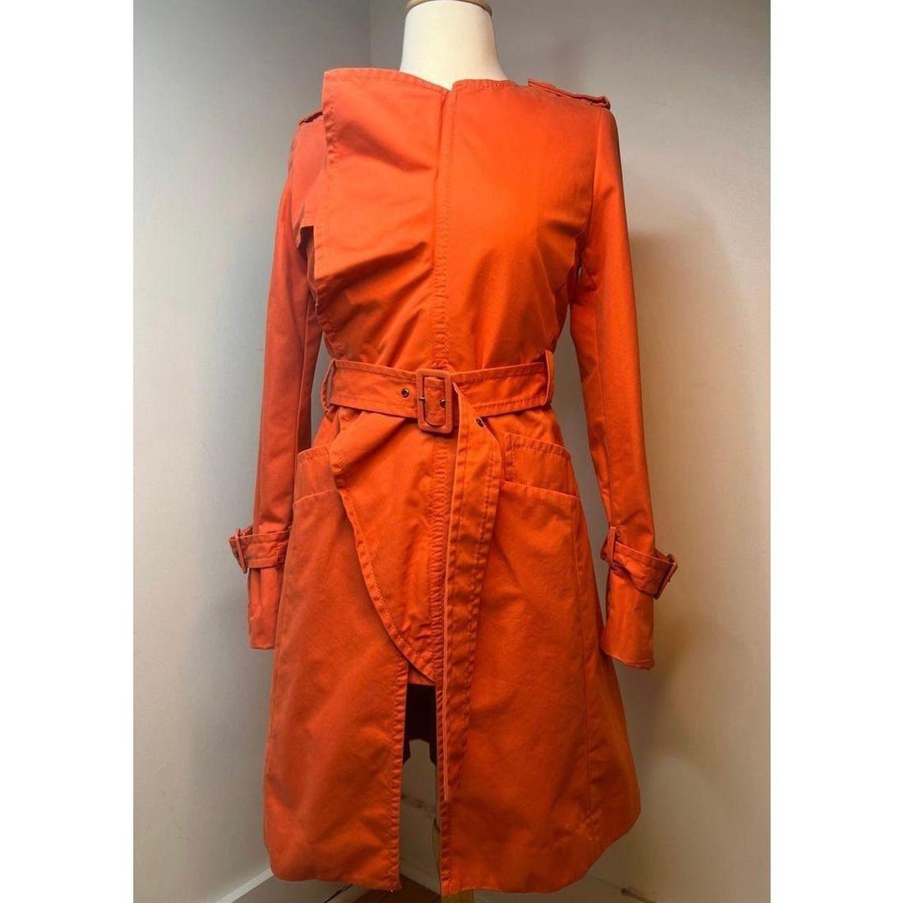 BCBG Maxazria Belted Ruffle Trench Coat Excellent. Depop