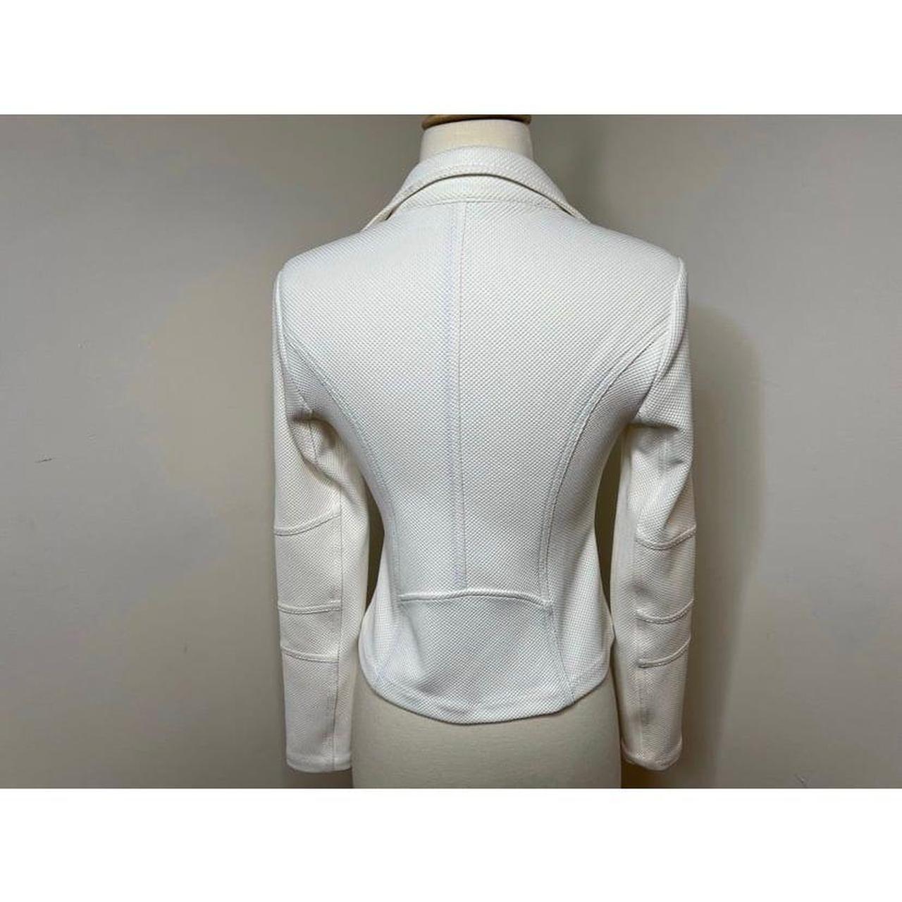 Shops Express White Pique Motorcycle Jacket